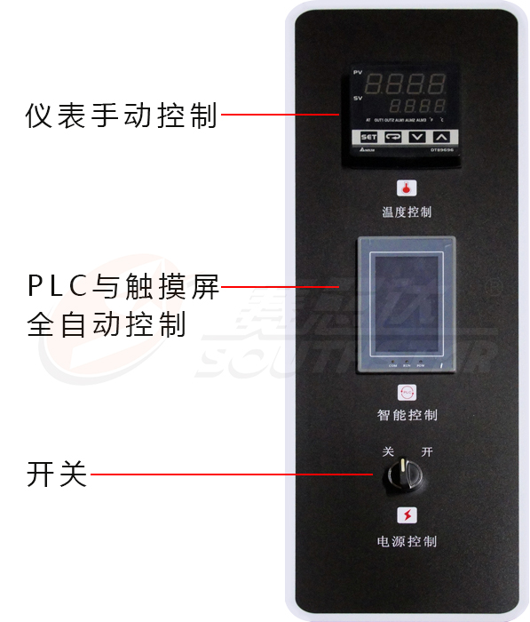 廣州賽思達(dá)熱風(fēng)旋轉(zhuǎn)爐STY-12D騰月系列電力型控制面板